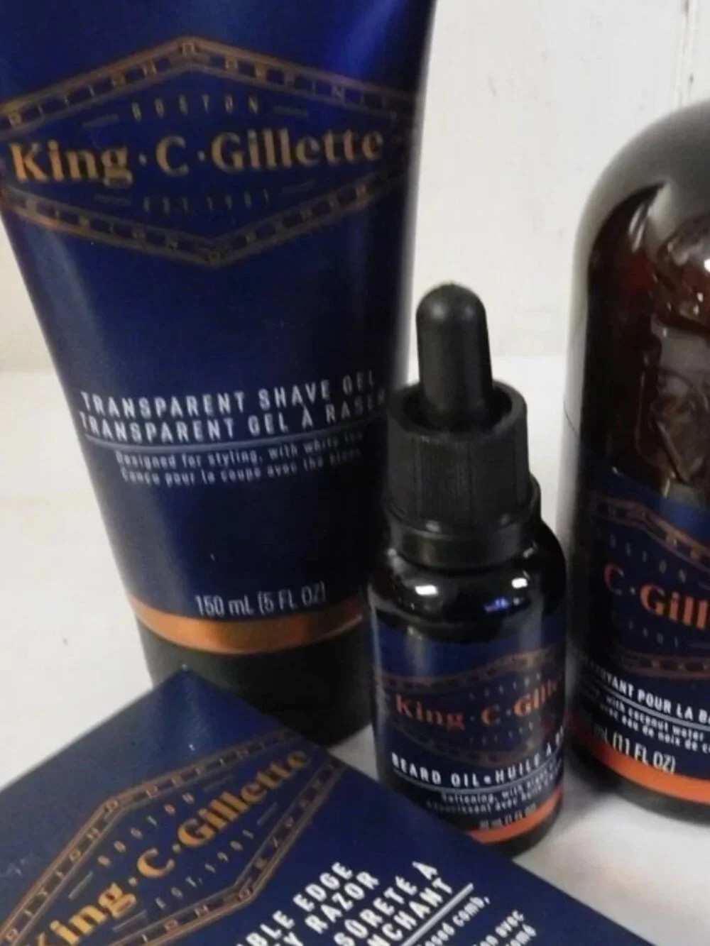 King C Gillette Double Edge Safety Razor Shave Gel Beard / Face Wash & Beard Oil